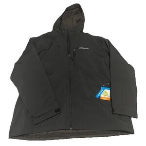 Columbia Mens Size 2XL Gate Racer II Softshell Jacket Black Water Resistant Omni